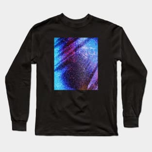 Colorful neon galaxy abstract Long Sleeve T-Shirt